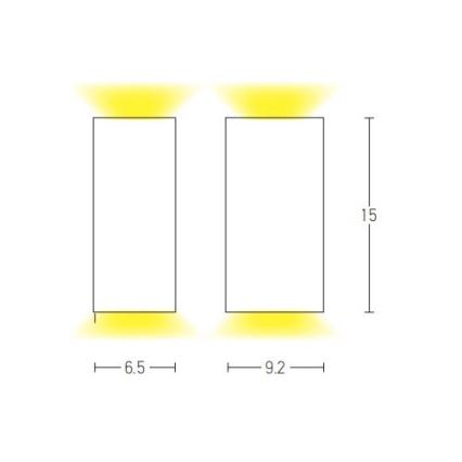 Zambelis E124 - Vanjska zidna svjetiljka 2xGU10/15W/230V IP54 antracit