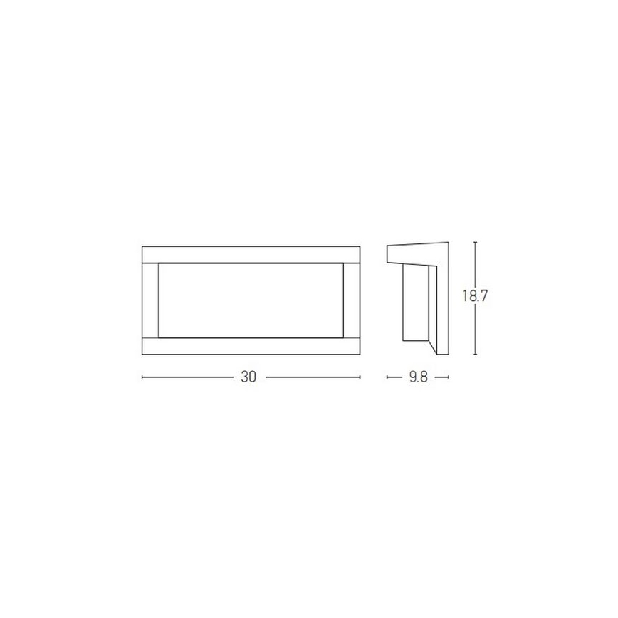 Zambelis E128 - Vanjska zidna svjetiljka 1xE27/18W/230V IP54 antracit