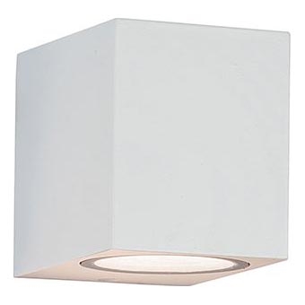 Zambelis E150 - Vanjska zidna svjetiljka 1xGU10/15W/230V IP54 bijela