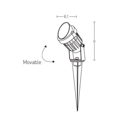 Zambelis E153 - LED Vanjska lampa LED/5W/230V IP65 antracit