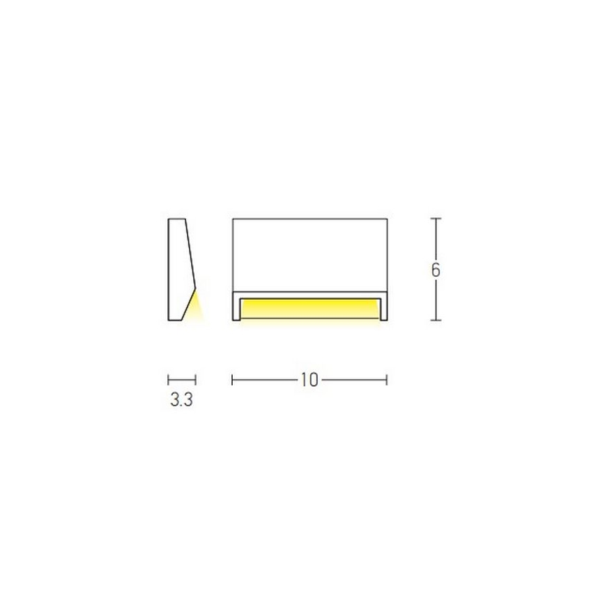 Zambelis E182 - LED Vanjska stubišna svjetiljka LED/1,5W/230V IP54 bijela
