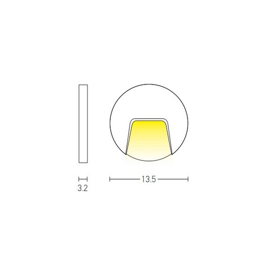 Zambelis E184 - LED Vanjska stubišna svjetiljka LED/3W/230V IP54 bijela