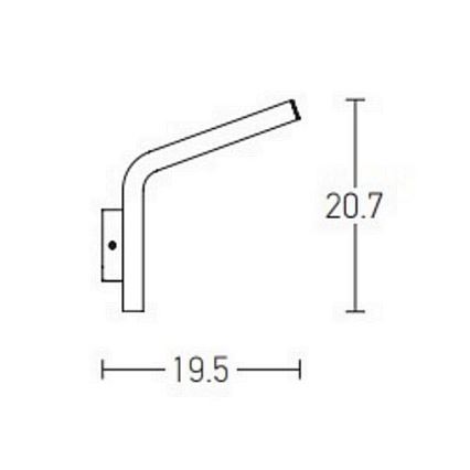 Zambelis E205 - LED Vanjska zidna svjetiljka LED/10W/230V IP54 antracit