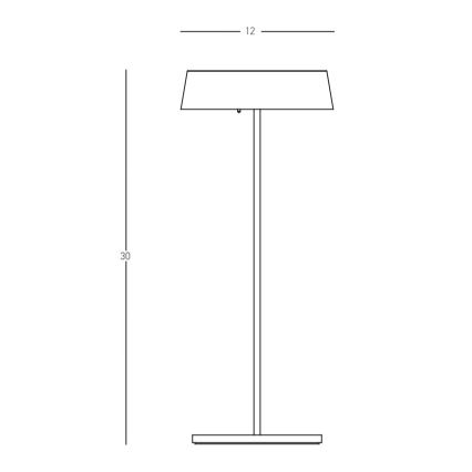 Zambelis E290 - LED Prigušiva vanjska lampa LED/2,2W/3,7V 2200 mAh IP54 bijela