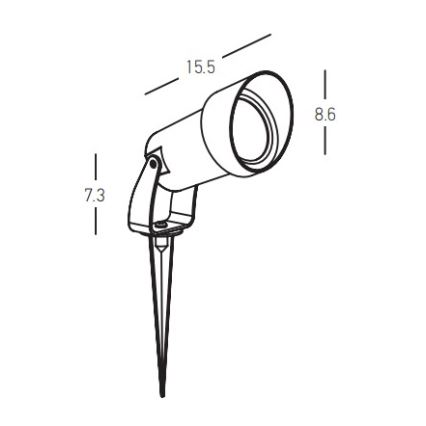 Zambelis E310 - Vanjska lampa 1xGU10/7W/230V IP54