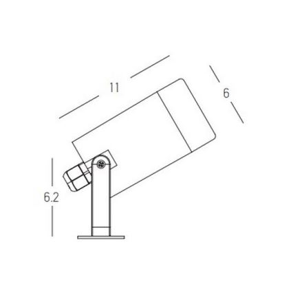 Zambelis E311 - Vanjska lampa 1xGU10/7W/230V IP54