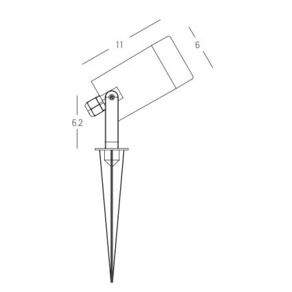 Zambelis E312 - Vanjska lampa 1xGU10/7W/230V IP54