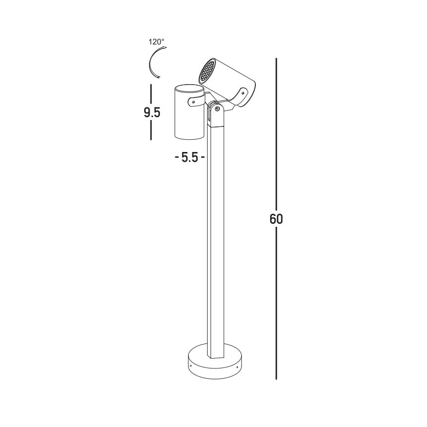 Zambelis E325 - Vanjska lampa 1xGU10/15W/230V IP54 antracit