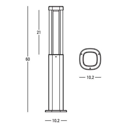 Zambelis E355 - LED Vanjska lampa LED/7W/230V 3000K IP54 antracit
