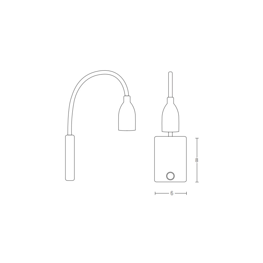 Zambelis H33 - LED Fleksibilna lampica LED/3W/230V bijela