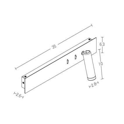 Zambelis H52 - LED Zidna svjetiljka LED/3W + LED/10W/230V bijela