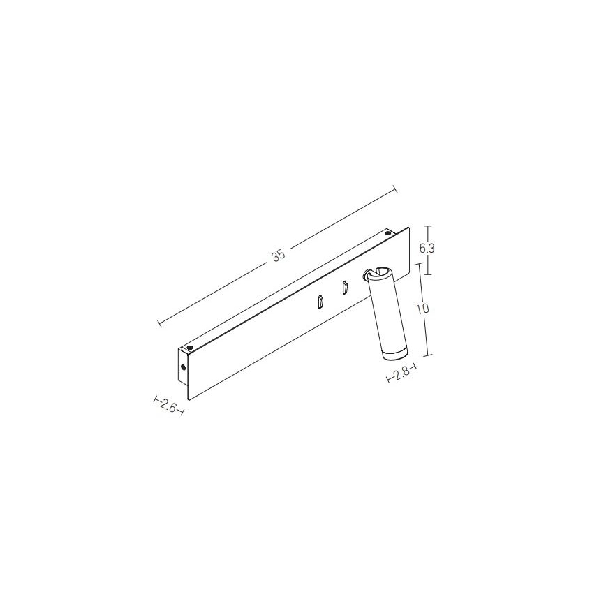 Zambelis H54 - LED Zidna svjetiljka LED/3W + LED/10W/230V crna