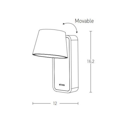 Zambelis H61 - LED Zidna lampa LED/7W/230V smeđa