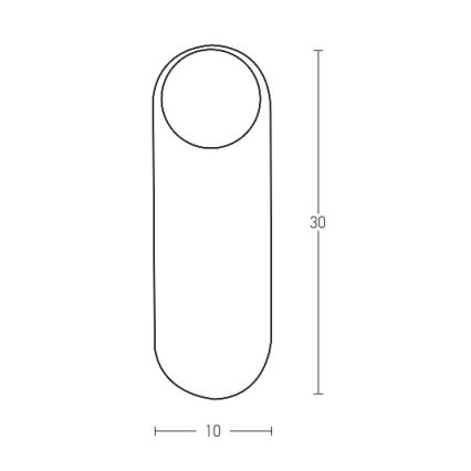 Zambelis H64-B - Zidna svjetiljka 1xG9/9W/230V crna