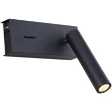 Zambelis H75 - LED Zidna svjetiljka LED/3W/230V USB crna