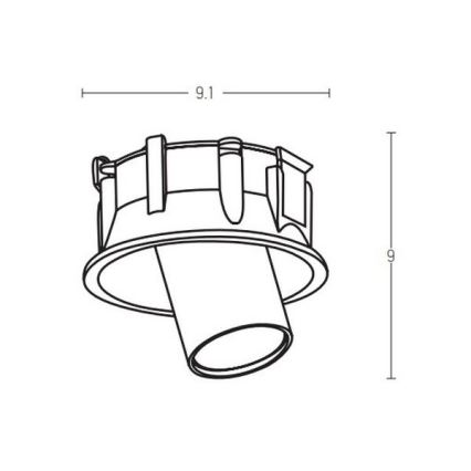 Zambelis Z11107-B - LED Ugradbena reflektorska svjetiljka LED/7W/230V CRI90 crna