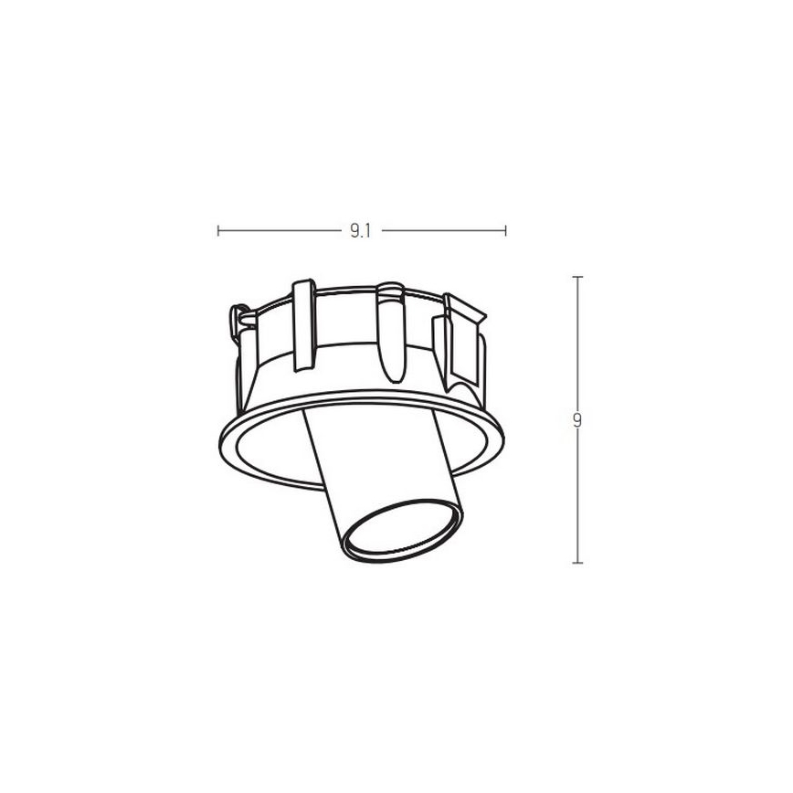 Zambelis Z11107-B - LED Ugradbena reflektorska svjetiljka LED/7W/230V CRI90 crna