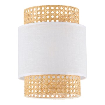 Zamjenski abažur BOHO za stolnu lampu i luster E27, promjer 20 cm, ratan/bijela