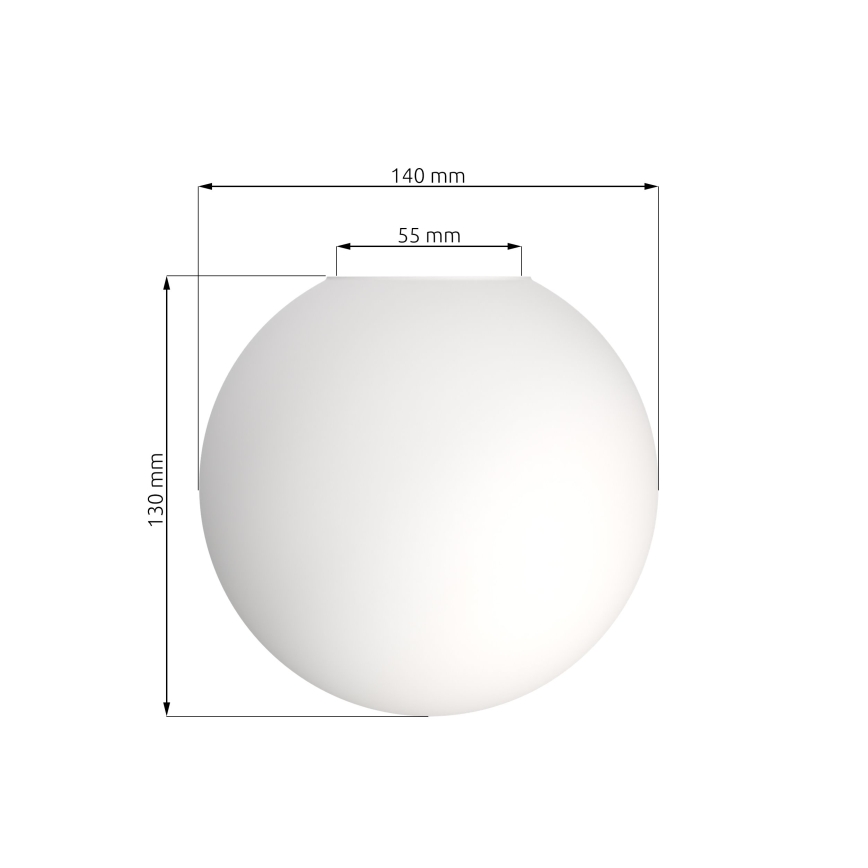 Zamjenski abažur za luster SOMA/SMART/GLAM/ROYAL/LINNEAR. Za grlo E14, promjer 14 cm, bijeli