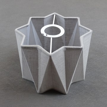 Zamjenski abažur za zidnu svjetiljku PIANO E27, promjer 19,5 cm, siva