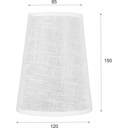Zamjensko sjenilo za luster i zidnu svjetiljku ANTONIO E14 150x120 mm bijela