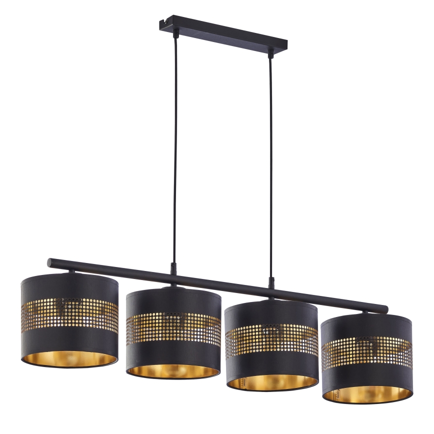 Zamjensko sjenilo za luster BOGART E27, promjer 16 cm, crno/zlatno