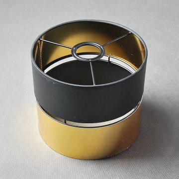 Zamjensko sjenilo za stolnu lampu i zidnu svjetiljku HILTON E27 crna/zlatna