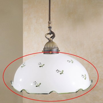 Zamjensko staklo univerzalno NONNA E27 Ø 20 cm bijela/zelena