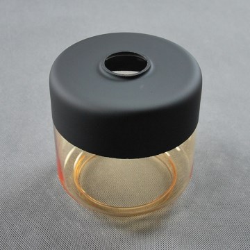 Zamjensko staklo za luster AMBER E27, Ø 14 cm, crna/zadimljeno bež