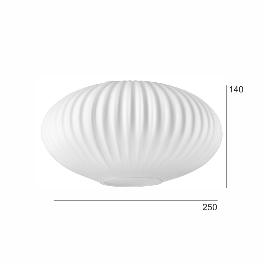 Zamjensko staklo za luster HARMA E27 14x25 cm bijela
