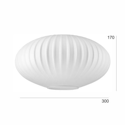Zamjensko staklo za luster HARMA E27 17x30 cm bijela