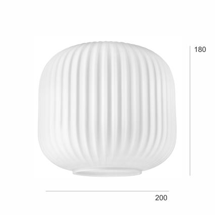 Zamjensko staklo za luster HARMA E27 18x20 cm bijela