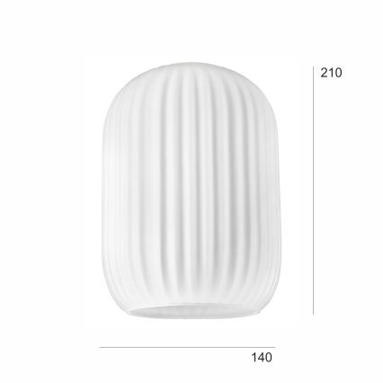 Zamjensko staklo za luster HARMA E27 21x14 cm bijela