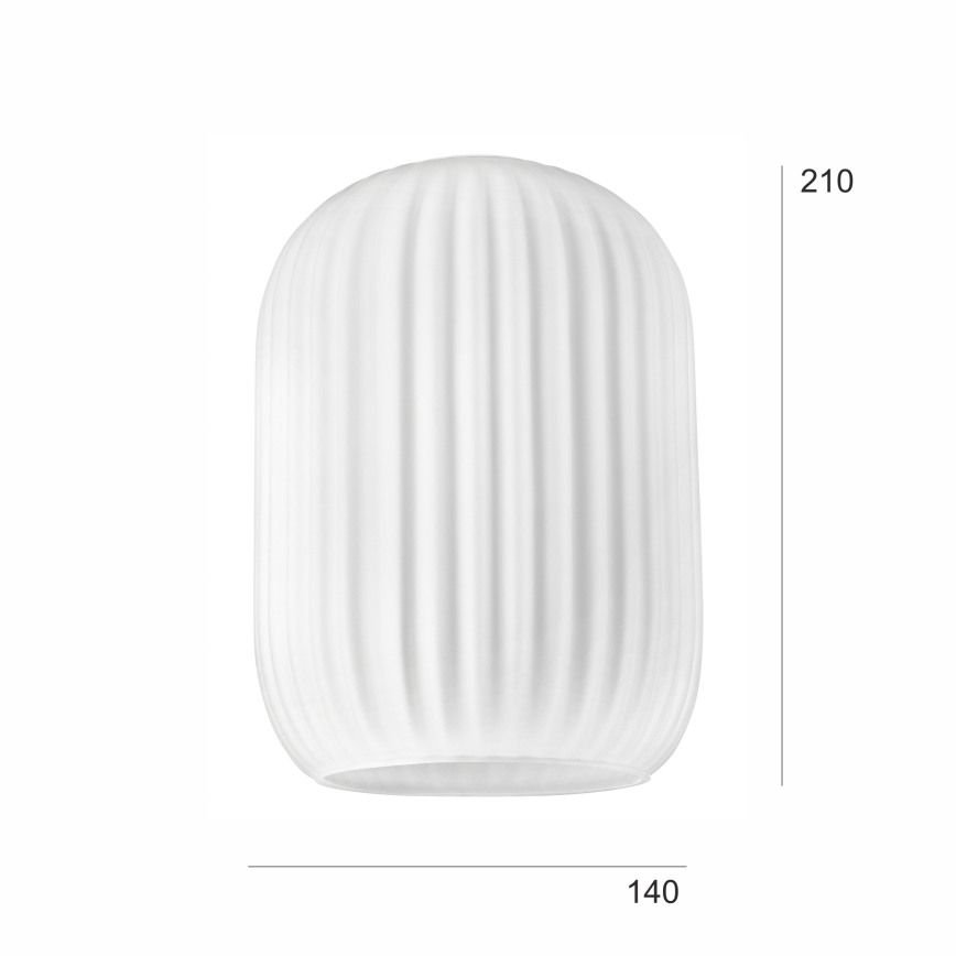 Zamjensko staklo za luster HARMA E27 21x14 cm bijela