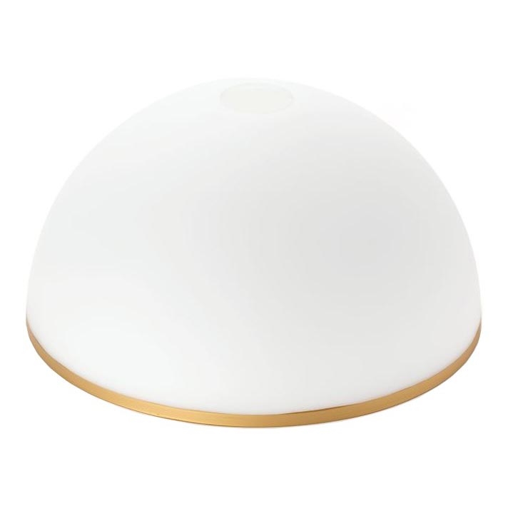 Zamjensko staklo za luster i podnu lampu OLD LAMP E27 pr. 30 cm bijela/zlatna