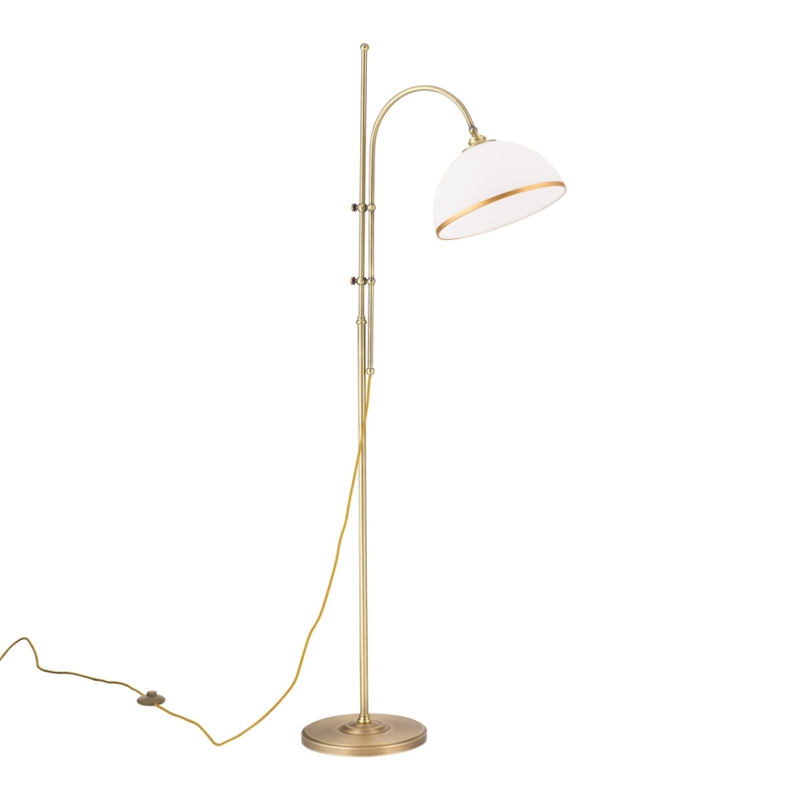Zamjensko staklo za luster i podnu lampu OLD LAMP E27 pr. 30 cm bijela/zlatna