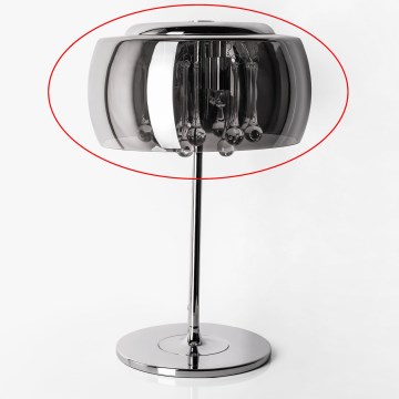 Zamjensko staklo za stolnu lampu G9, promjera 28 cm, dimna siva