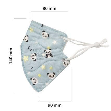 Zaštitna maska dječja veličina FFP2 NR Kids pande 100kom