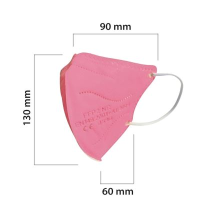 Zaštitna maska dječja veličina FFP2 NR Kids ružičasta 20kom