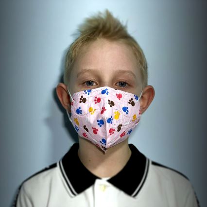 Zaštitna maska dječja veličina FFP2 NR Kids šapice 1kom