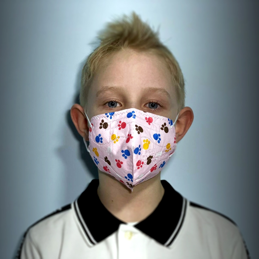 Zaštitna maska dječja veličina FFP2 NR Kids šapice 1kom