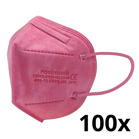 Zaštitna maska dječja veličina FFP2 ROSIMASK MR-12 NR ružičasta 100kom