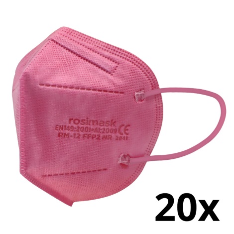 Zaštitna maska dječja veličina FFP2 ROSIMASK MR-12 NR ružičasta 20kom