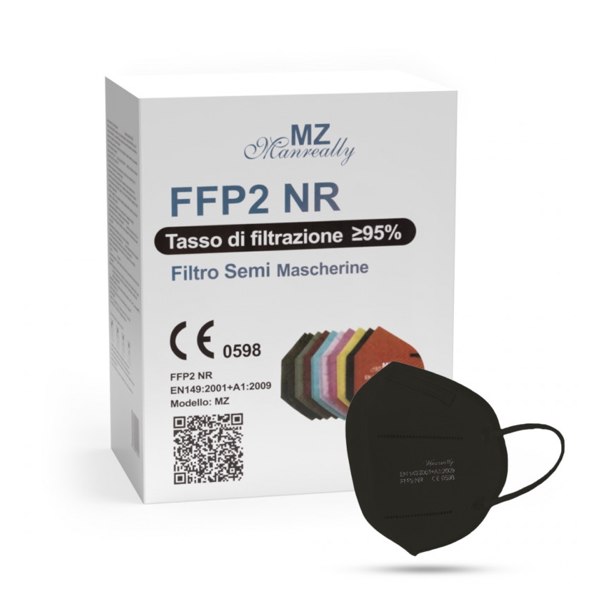 Zaštitna maska FFP2 NR CE 0598 crna 1kom