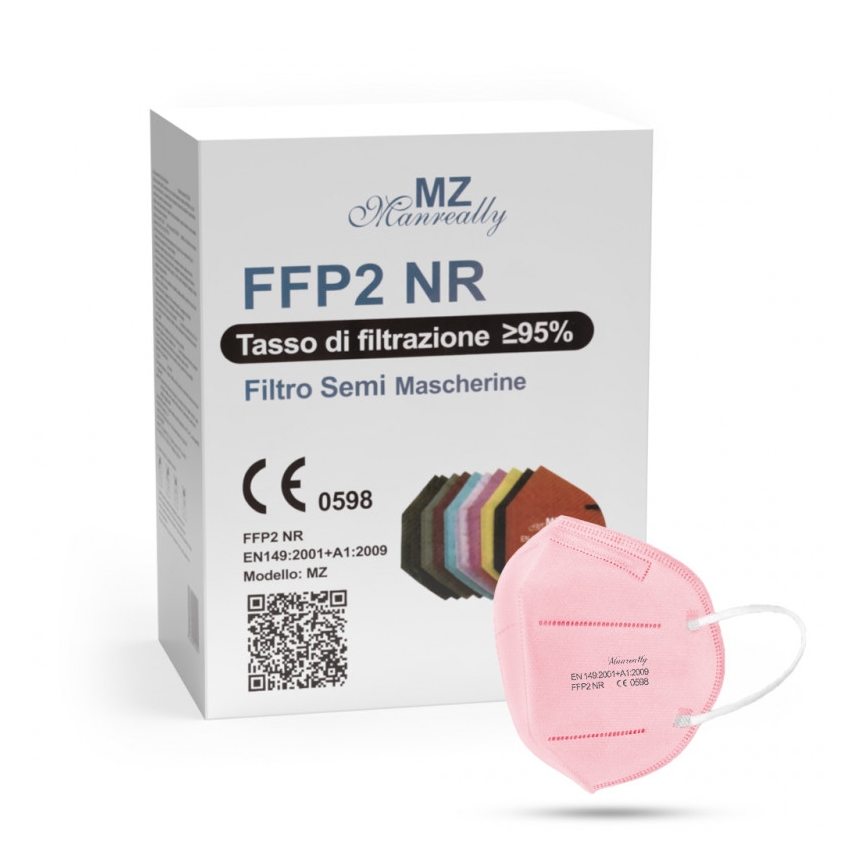 Zaštitna maska FFP2 NR CE 0598 ružičasta 1kom