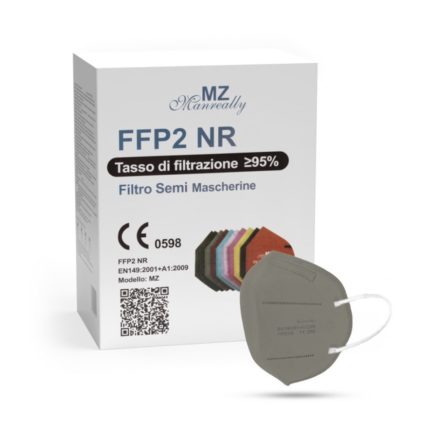 Zaštitna maska FFP2 NR CE 0598 siva 1kom