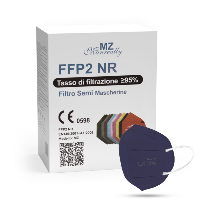 Zaštitna maska FFP2 NR CE 0598 tamno ljubičasta 1kom