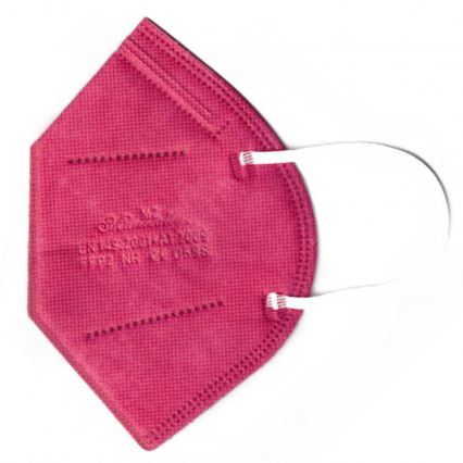 Zaštitna maska FFP2 NR CE 0598 tamno ružičasta 1kom