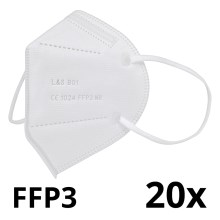 Zaštitna maska FFP3 NR L&S B01 - 5 slojeva - 99,87% učinkovitost 20kom
