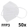 Zaštitna maska FFP3 NR L&S B01 - 5 slojeva- 99,87% učinkovitost 50kom